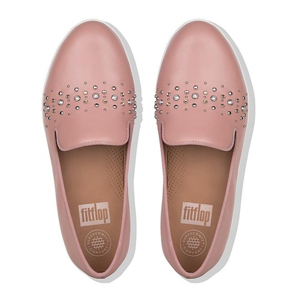 audrey pearl stud loafers